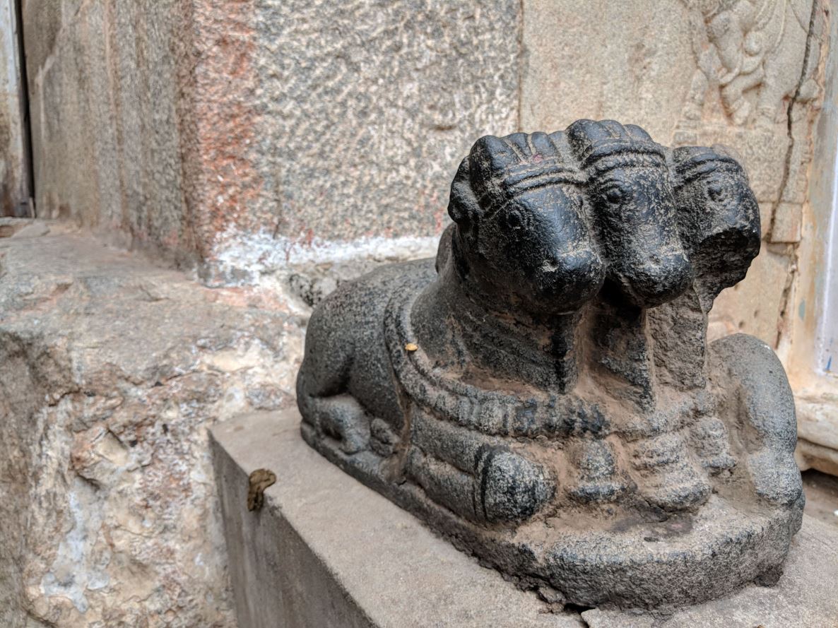 Three-headed Nandi Hampi