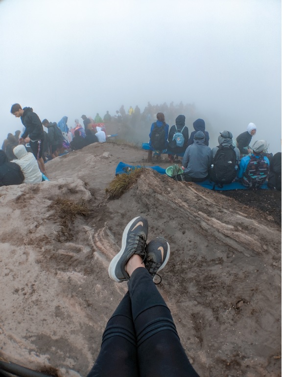 Foggy summit at Mount Batur